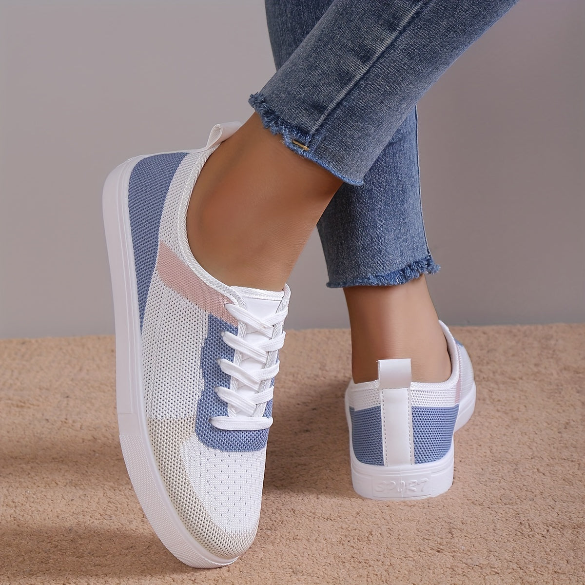 Women's Breathable Non-Slip Sneakers Low Flat Sport Shoes