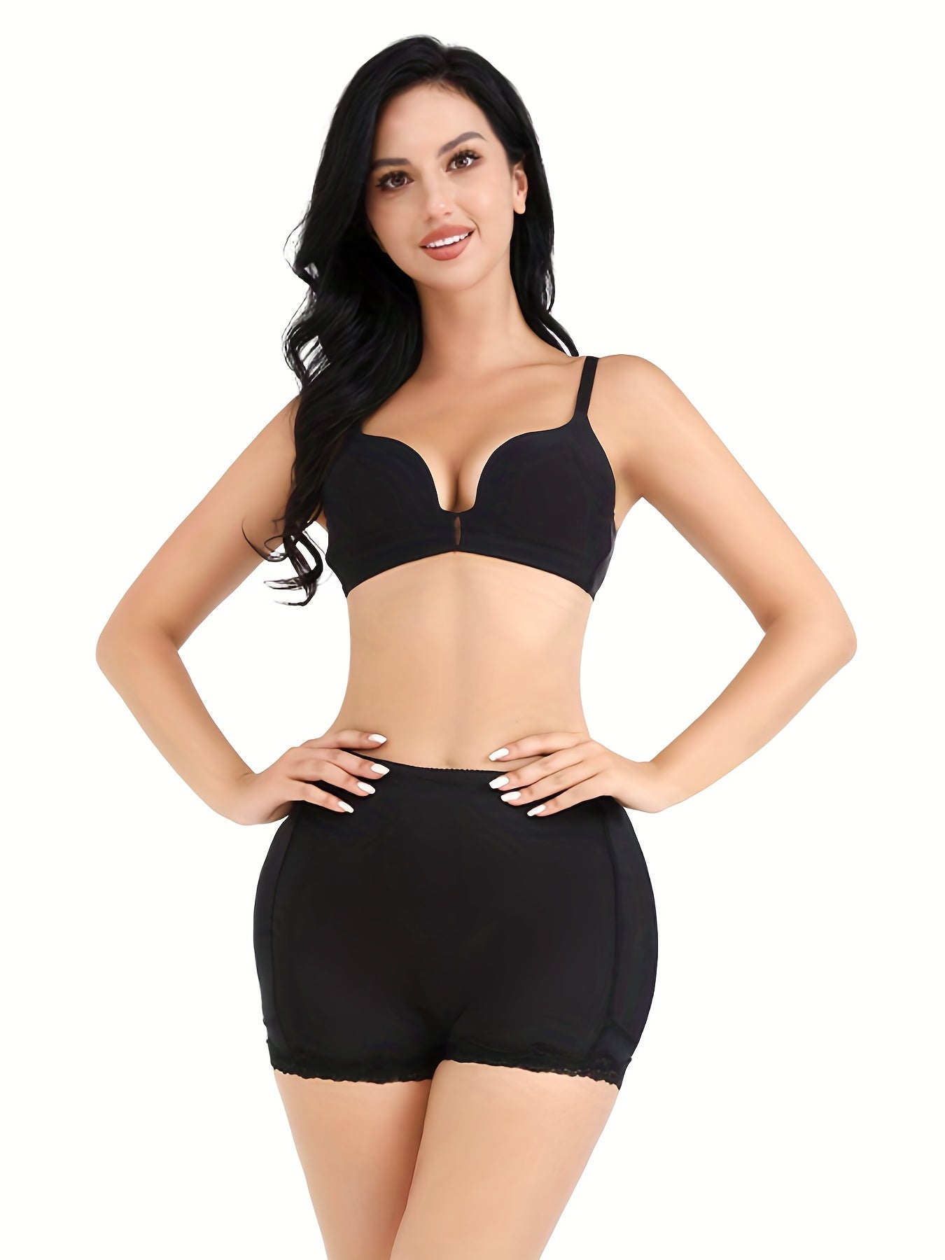Lace Trim Shaping Shorts Tummy Control Compression Slimming Shorts