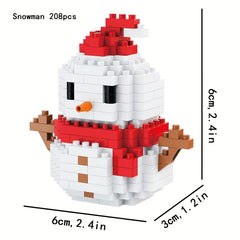 Christmas Building Blocks Toys Santa Elf Train Snowman Tree Reindeer