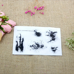 Leaf Graffiti DIY Silicone Transparent Stamp