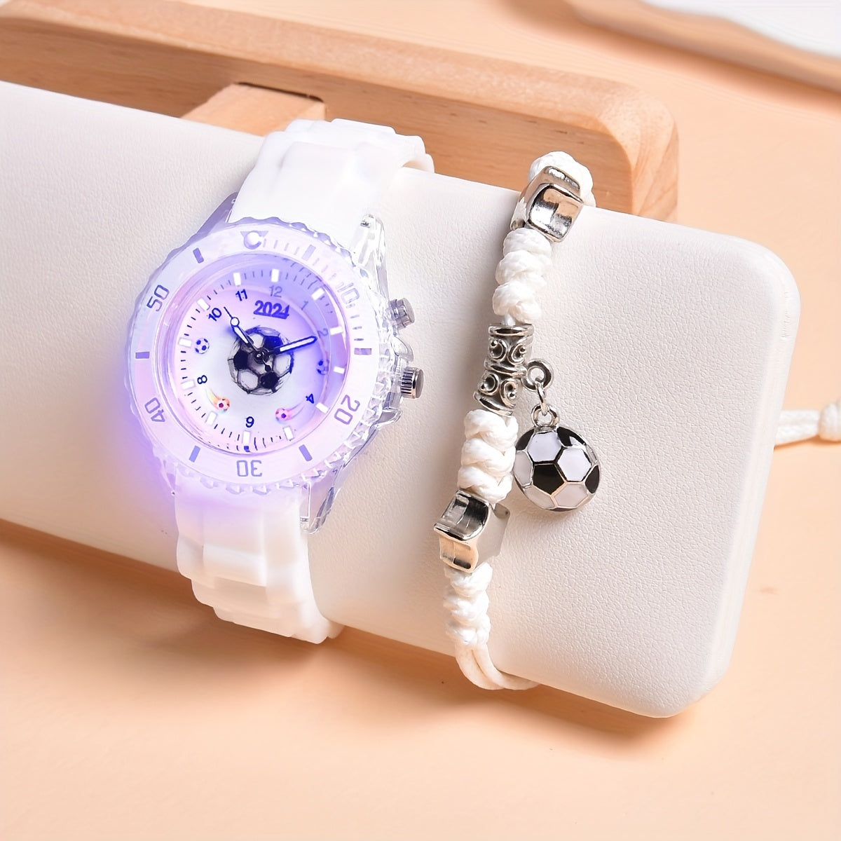 2pcs Boys' Quartz Sports Watch Mixed LED Luminous Display