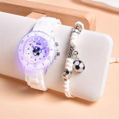 2pcs Boys' Quartz Sports Watch Mixed LED Luminous Display