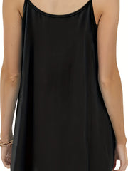 Pleated Front Spaghetti Strap Top Sleeveless Cami for Summer