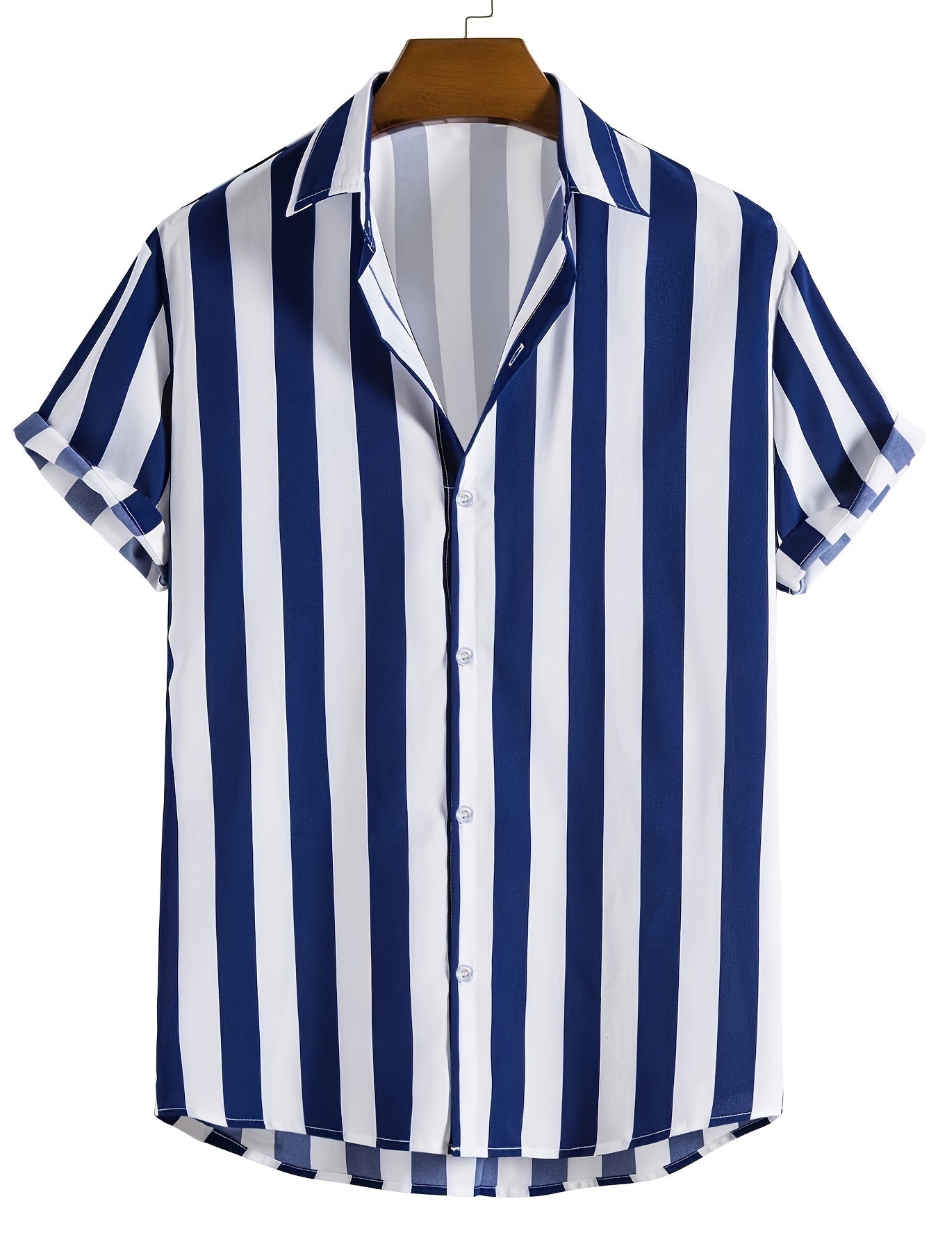 Men's Striped Short Sleeve Shirt