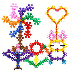 Plum Blossom Building Blocks 3D Snowflakes Puzzle Blocks