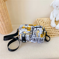 Kids Bear Print Zipper Messenger Bag Coin Purse Wallet Crossbody Bag