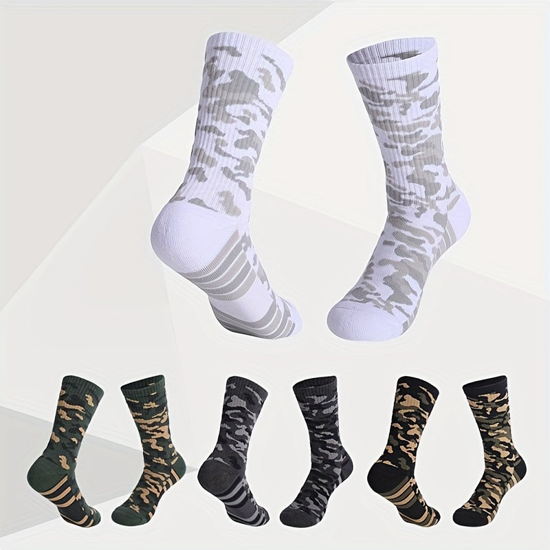 1Pair Crew Socks For Running Hiking Basketball Anti Slip Sport Socks