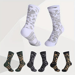 1Pair Crew Socks For Running Hiking Basketball Anti Slip Sport Socks