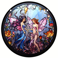 Fairy Stained Glass Window Hanging Suncatcher Art Decoration