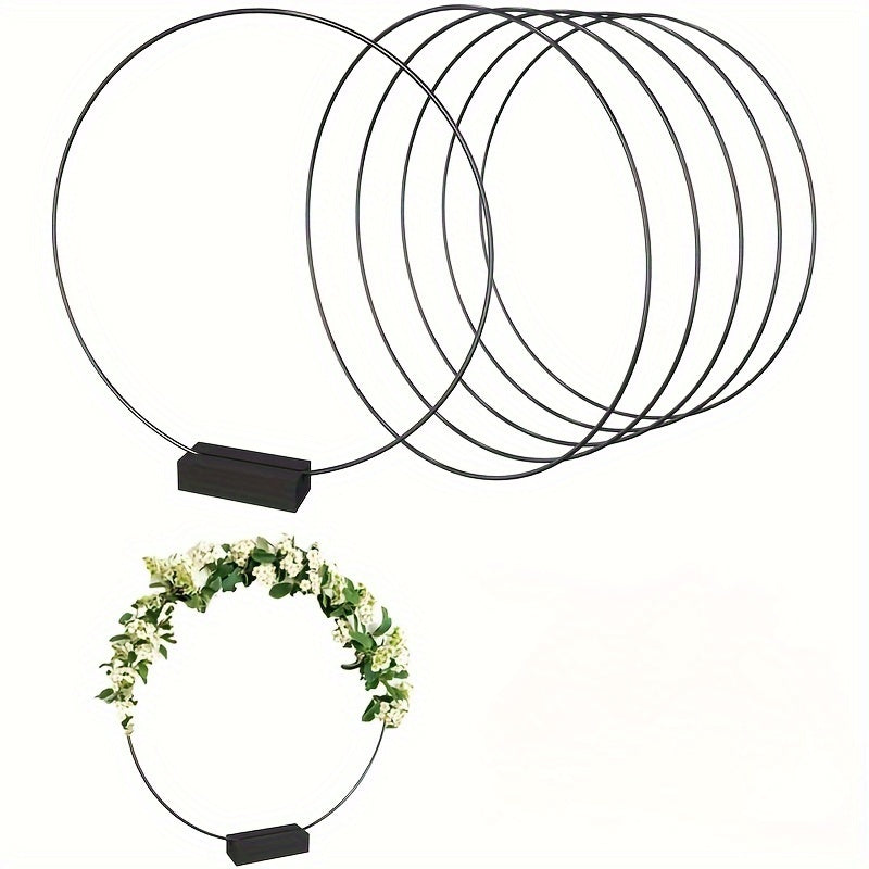 Large Metal Wreath Wooden Bracket for Festivals Party Decoration