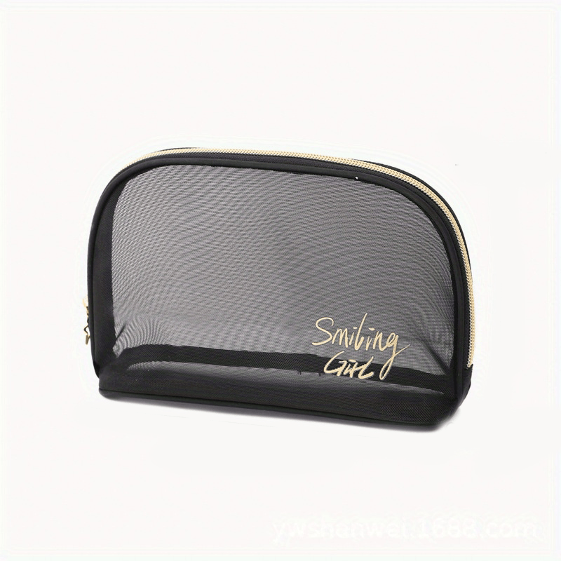 Mesh Makeup Storage Bag Transparent Travel Toiletry Wash Bag
