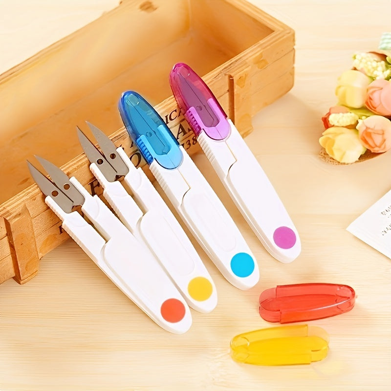 Plastic Handle Safety Sewing Scissors Thread Embroidery Craft Clipper