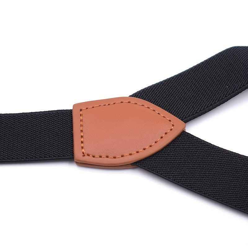 British Retro Elastic Suspenders Clip Men's And Women's Suspenders