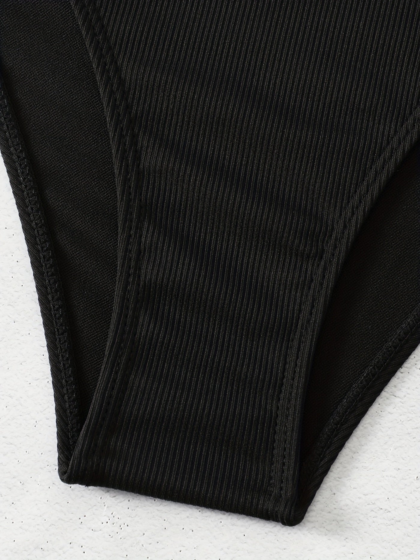 Modest Tankini Set Ribbed Knit V Neck Cami Top & Panty Swimsuit