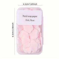 Portable Handwashing Tablets Soap Paper Disposable Travel Mini Petal Box