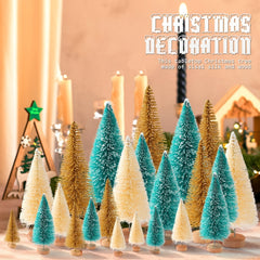 30 Mini Christmas Trees Bottle Brush Artificial Xmas Tree Holiday Decor
