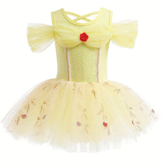 Cotton Cold Shoulder Ballet Leotard Tutu Dance Suit