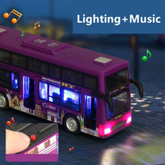 Inertia Toy Car Double Decker Bus Model Sound And Light
