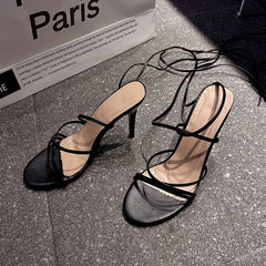 Stiletto Heeled Lace Up Pumps Women's Summer Shoes