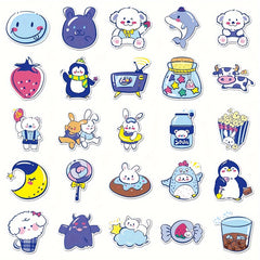 52pcs Cartoon Graffiti Stickers DIY Decoration Waterproof Stickers