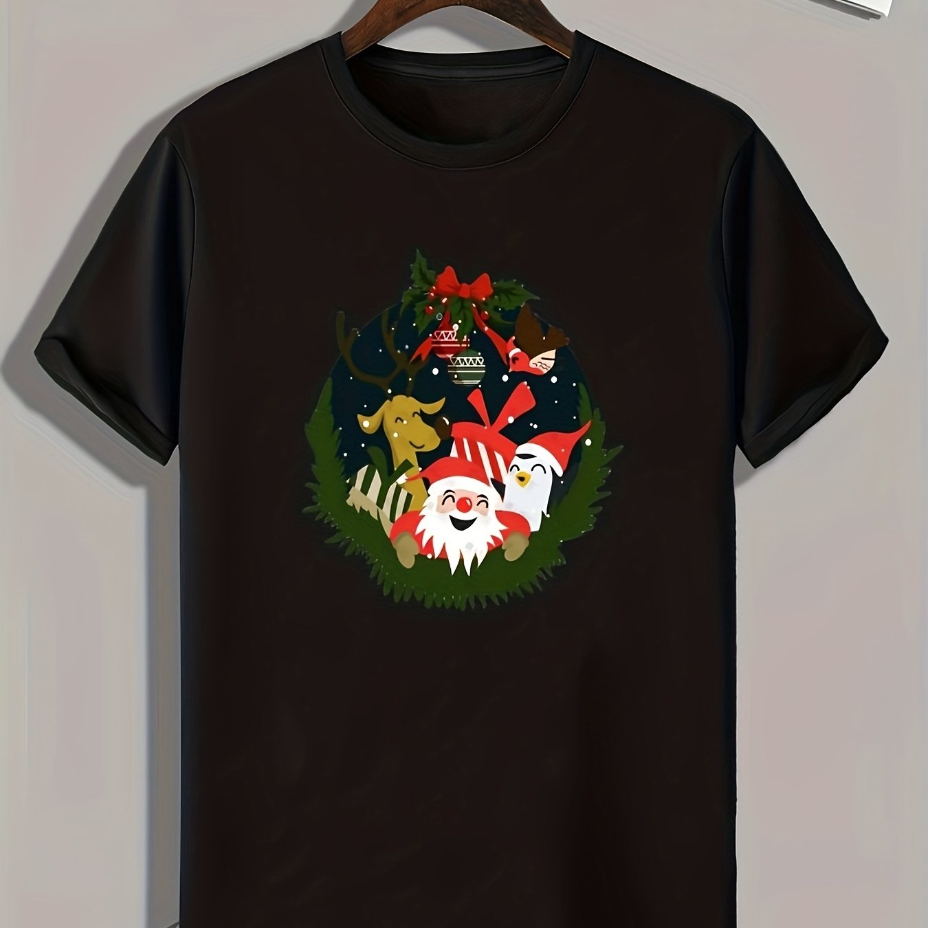 Christmas Santa Claus Men's Graphic T-shirt Casual Tee