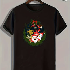 Christmas Santa Claus Men's Graphic T-shirt Casual Tee