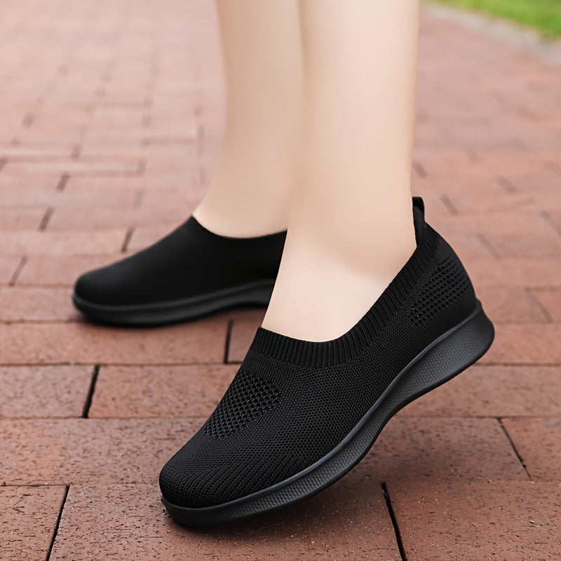 Knit Weaving Slip-on Walking Shoes for Women
