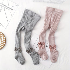3 Pairs Baby Girls Bowknot Leggings Pantyhose, Comfy Dance Socks