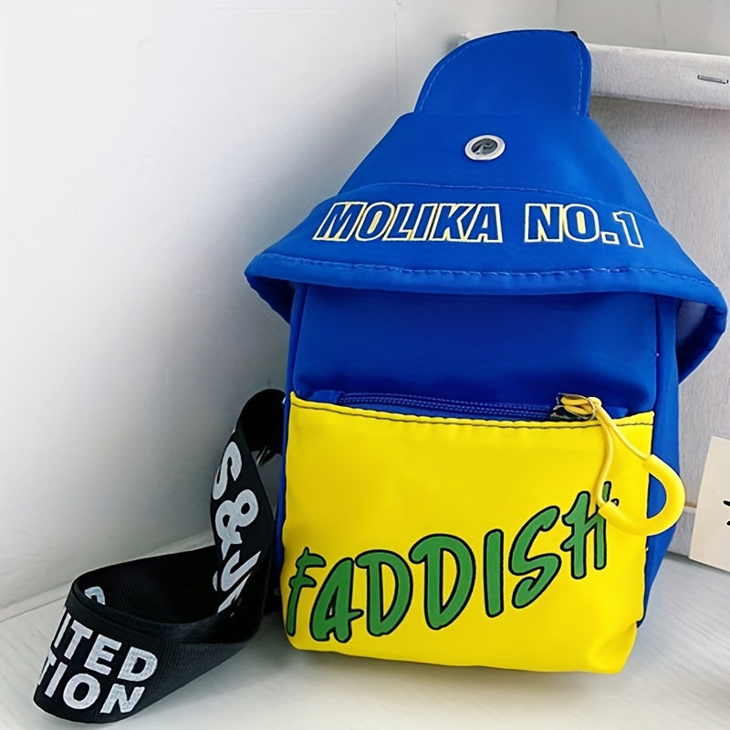 Kids Block Chest Bag Small Shoulder Bag Boys Crossbody Bag