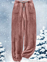 Dog Print Fleece Hoodie & Pants Set