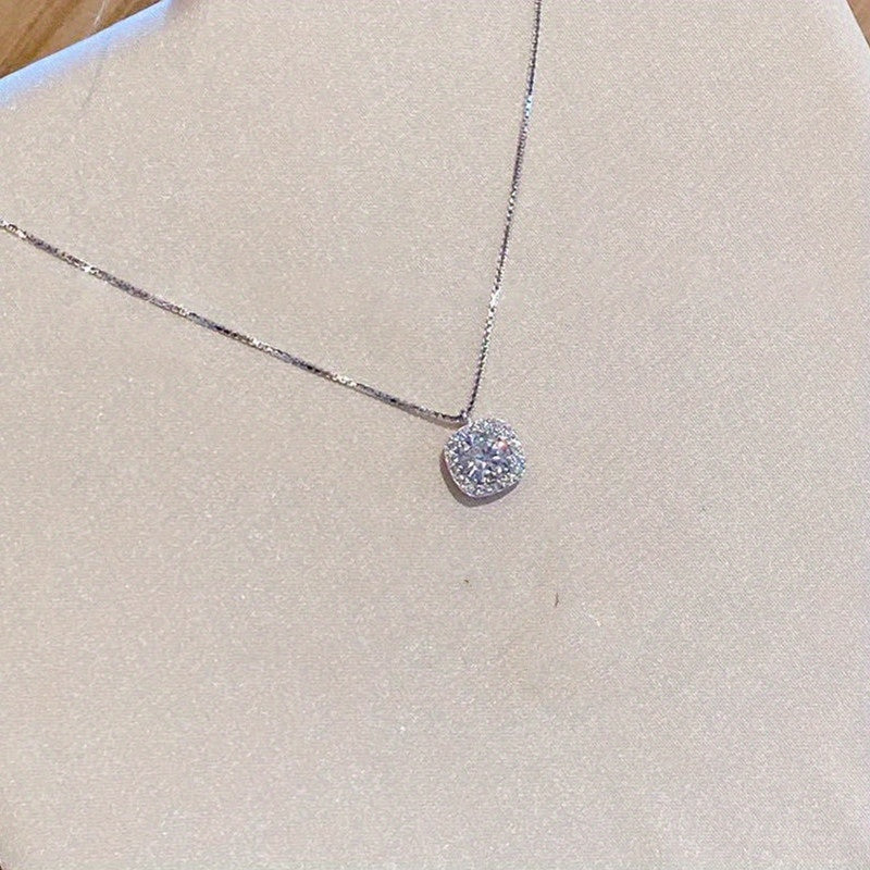 Cubic Zirconia Pendant Necklace For Girls