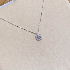 Cubic Zirconia Pendant Necklace For Girls