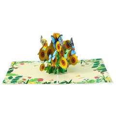 Sunflower 3D Pop Up Greeting Card for Women Bosses and Friends