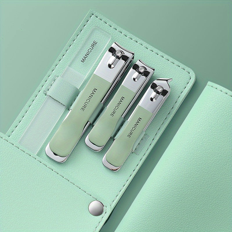 4pcs Nail Clippers Set with Storage Bag High Scissors Perfect Pedicure Tools