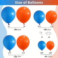 100pcs Orange Balloon Garland Kit for Birthday Graduation Space Themed Party