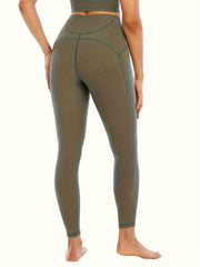 Ribbed Quick Drying Yoga Pants High Stretch Butt Lifting Leggings