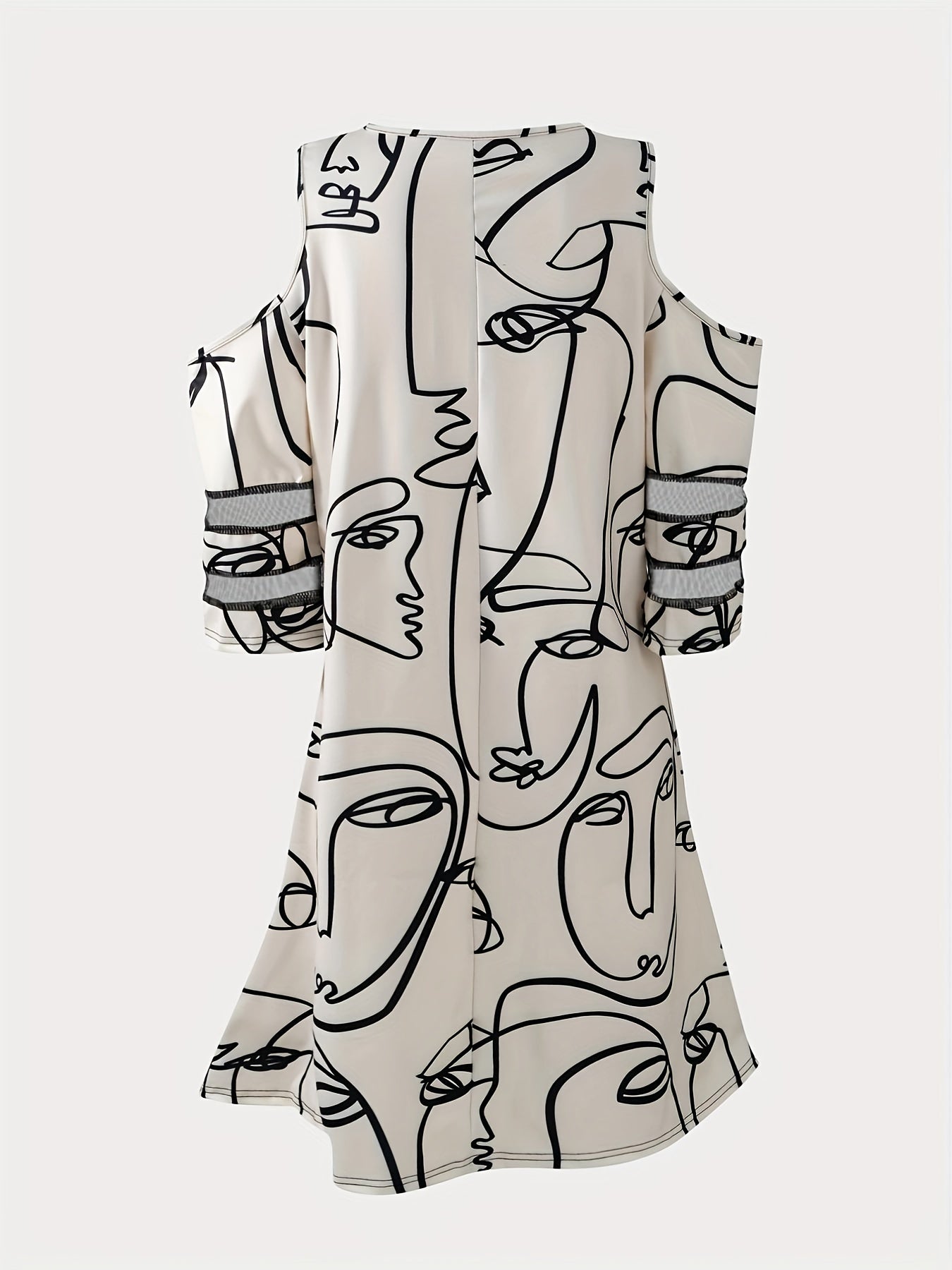 Scallop Trim Half Sleeve Dress for Women