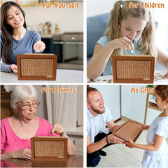 Retro Wooden Money Box with Digital Scale and Counter