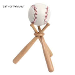 Wooden Baseball Stand Holder - Display Your Collection