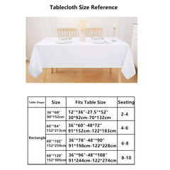 Waterproof Rectangular Tablecloth for Weddings Banquets Restaurants