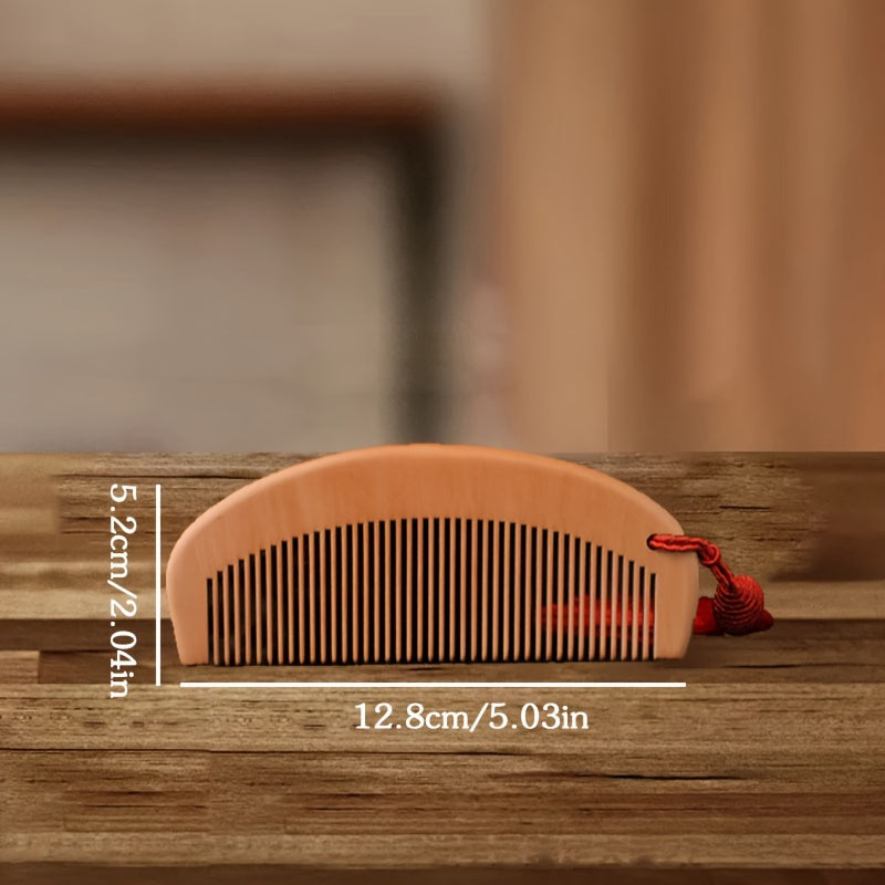 Handcrafted Wooden Hairbrush with Tassel - Hair Massage and Styling