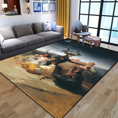 Bull God Motif Rug for Living Room Bedroom Nursery Outdoor Patio