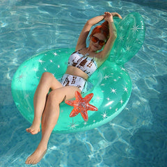 Inflatable Starfish Swimming Ring For Adults, PVC Thickened Floatie