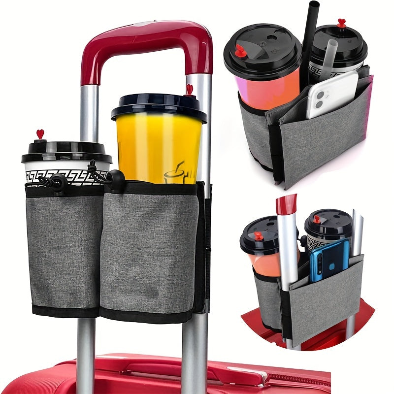 Travel Luggage Armrest Cup Storage Bag Drink Coffee Holder