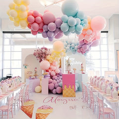 Ice Cream Balloon Garland Arch Pink Sprinkle Macaron Rainbow