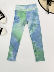 Kids Rainbow Tie Dye Leggings High Stretch Soft Pants