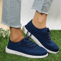 Women's Breathable Mesh Sneakers Casual Lace Up Outdoor Shoes