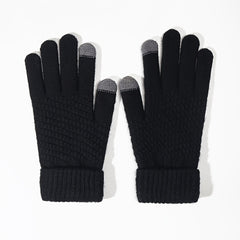 Winter Knitted Touch Screen Full Finger Gloves for Running and Driving