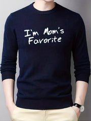 Mom's Favorite Knitted Sweater Men's Warm Mid Stretch Pullover