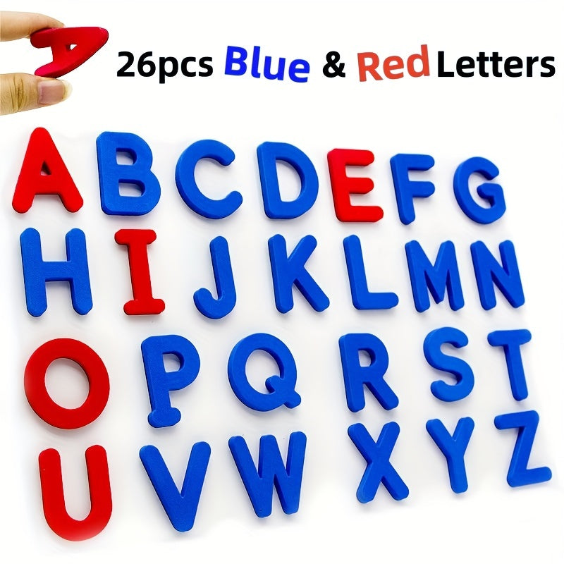 26pc Magnetic Stickers Number & Letters Red English Educational Children's Toys